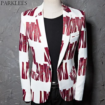 Cool Face Print Blazer Jacket Men Fashion Notch Lapel Male Red Stripe Suit Coats Hipster Street Wear Singer Stage Costumes Homme
Cool Face Print Blazer Jacket Men Fashion Notch Lapel Male Red Stripe Suit Coats Hipster Street Wear Singer Stage Costumes Homme