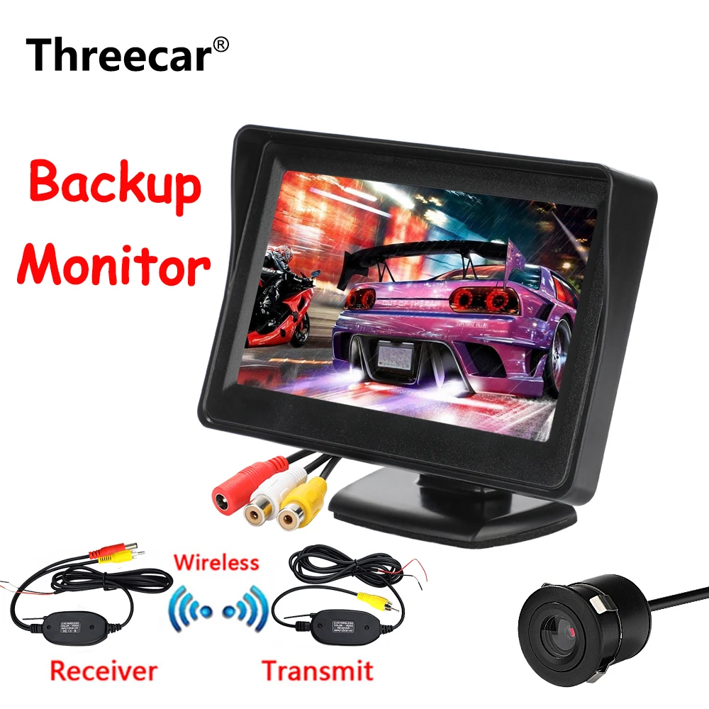 Threecar 8LED CCD Waterproof Vehicle Camera Universal HD Car Rear View Back Up Reverse Parking Camera + 4.3" TFT LCD Car Monitor
Threecar 8LED CCD Waterproof Vehicle Camera Universal HD Car Rear View Back Up Reverse Parking Camera + 4.3" TFT LCD Car Monitor