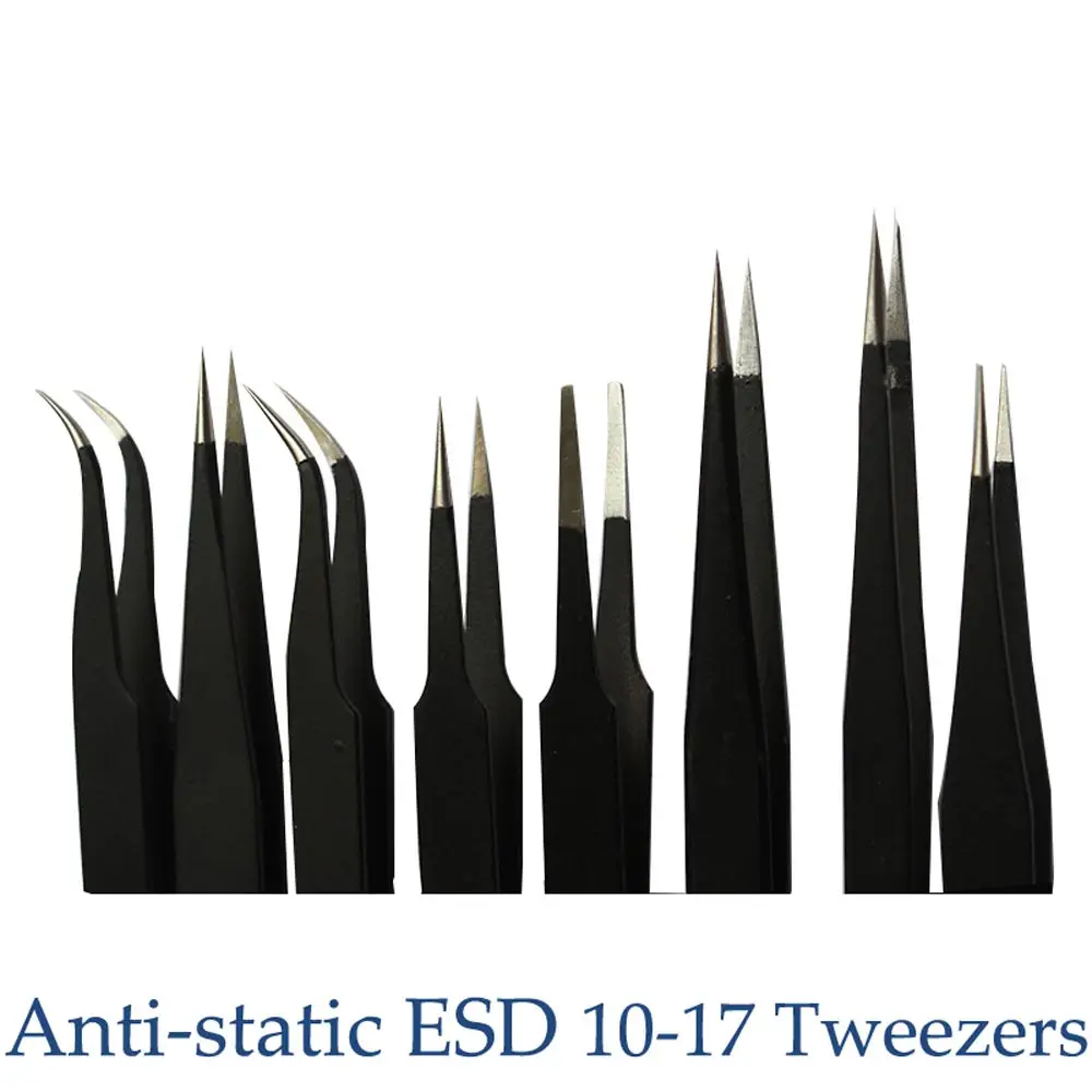 High Quality 8pcs free ship Anti-static ESD 10-17 Tweezers Set For Soldering Station Welding Assist Tools 8pcs/lot
High Quality 8pcs free ship Anti-static ESD 10-17 Tweezers Set For Soldering Station Welding Assist Tools 8pcs/lot