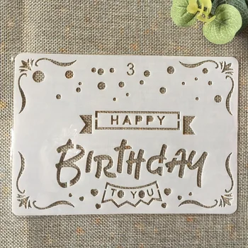 18cm Happy Birthday To You DIY Layering Stencils Painting Scrapbook Coloring Embossing Album Decorative Paper Card Template
18cm Happy Birthday To You DIY Layering Stencils Painting Scrapbook Coloring Embossing Album Decorative Paper Card Template