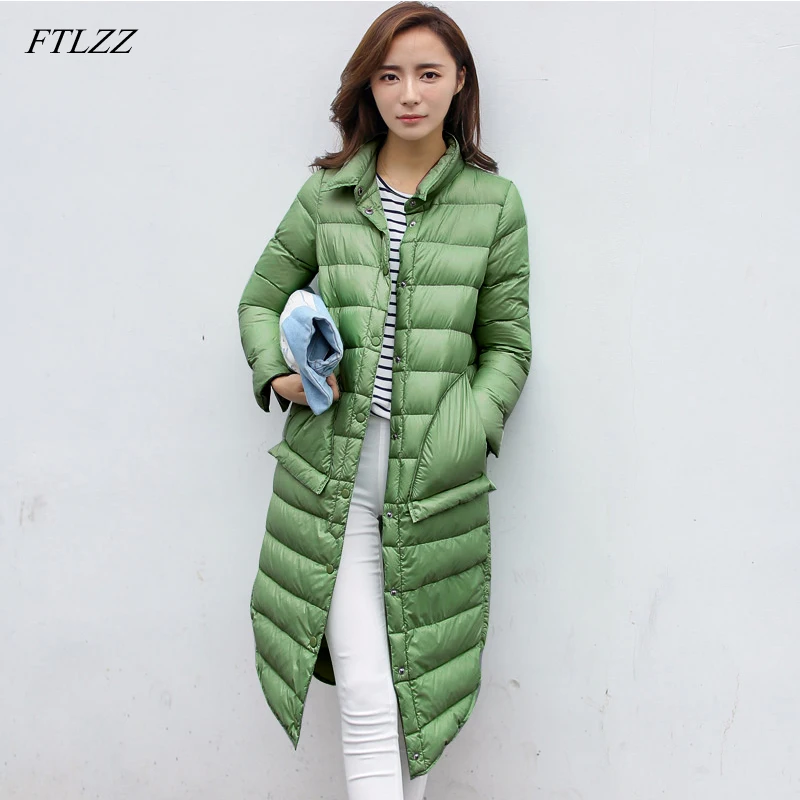 FTLZZ Winter Ultra Light Down Long Jacket Women Coats Black Overcoat Warm 90% Duck Down Padded Jackets Female Down Parkas
FTLZZ Winter Ultra Light Down Long Jacket Women Coats Black Overcoat Warm 90% Duck Down Padded Jackets Female Down Parkas