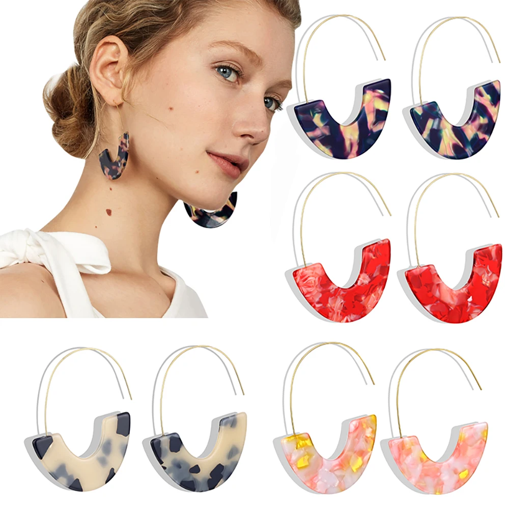 New Fashion Leopard Grain Multi-Color Big Hook Acrylic Earrings Special Design Semicircle Resin Drop Earring Brincos 2019 New
New Fashion Leopard Grain Multi-Color Big Hook Acrylic Earrings Special Design Semicircle Resin Drop Earring Brincos 2019 New