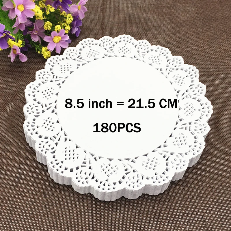 180PCS 8.5" Round Lace Paper Doilies Plates Mats Coasters Placemats Wedding Events Party Table Gift Bag Decorative Accessories
180PCS 8.5" Round Lace Paper Doilies Plates Mats Coasters Placemats Wedding Events Party Table Gift Bag Decorative Accessories