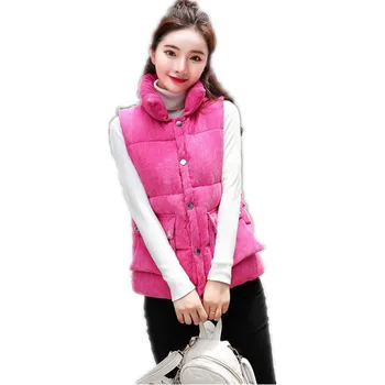 New Arrival 2018 Fashion Autumn Winter Women Short Vest Corduroy Stand-Collar Button Down Cotton Vest Female Casual Vest CQ2299
New Arrival 2018 Fashion Autumn Winter Women Short Vest Corduroy Stand-Collar Button Down Cotton Vest Female Casual Vest CQ2299