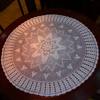 Crocheted Round Table Cloth / Handmade hook flowers cotton hollow lace / Many Uses Mats pads Cover / Classic Europen Style 120CM
Crocheted Round Table Cloth / Handmade hook flowers cotton hollow lace / Many Uses Mats pads Cover / Classic Europen Style 120CM