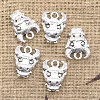 20pcs Charms Cow Bull Ox 12x15mm Antique Silver Color Plated Pendants Making DIY Handmade Tibetan Silver Color Jewelry
20pcs Charms Cow Bull Ox 12x15mm Antique Silver Color Plated Pendants Making DIY Handmade Tibetan Silver Color Jewelry