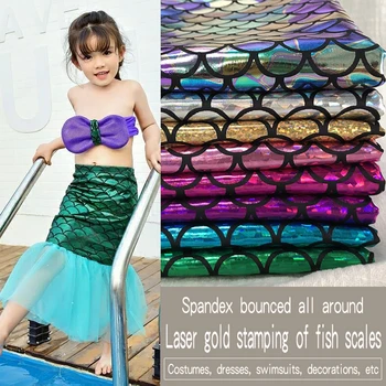 100*150CM Width Fish scale 4 ways stretch laser knit fabric for Tissue Kid Bedding textile for Sewing Tilda Doll mermaid fabric
100*150CM Width Fish scale 4 ways stretch laser knit fabric for Tissue Kid Bedding textile for Sewing Tilda Doll mermaid fabric