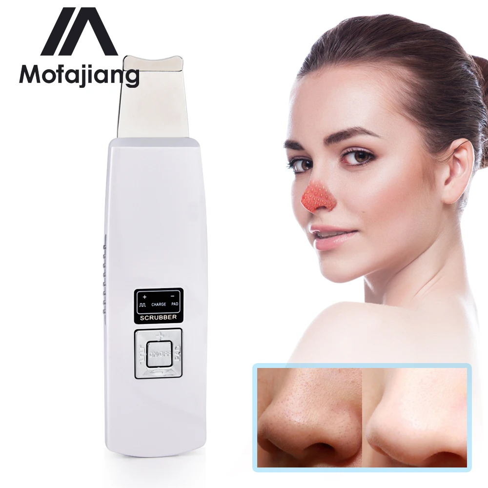 Ultrasonic Skin Scrubber Spatula Blackhead Removal Pore Cleanser Deep Face Cleaning Skin Peeling Machine Spa Beauty Instrument
Ultrasonic Skin Scrubber Spatula Blackhead Removal Pore Cleanser Deep Face Cleaning Skin Peeling Machine Spa Beauty Instrument