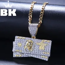 Цепочка BLING KING с кубическим цирконием ожерелье в стиле хип хоп