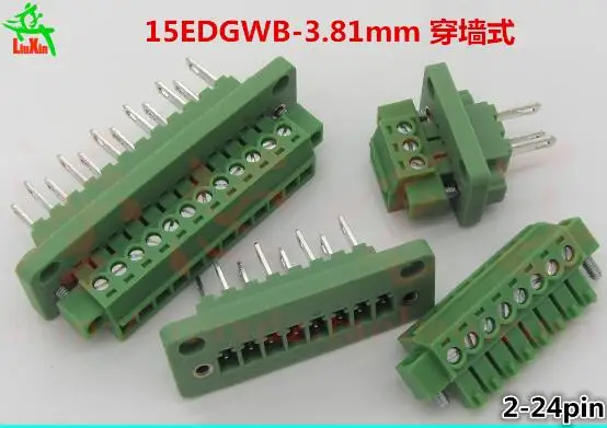 10sets 15EDGWB+KM-3.81mm Through-wall plug-in terminal block with flanged fixed panel connector row line arc
10sets 15EDGWB+KM-3.81mm Through-wall plug-in terminal block with flanged fixed panel connector row line arc
