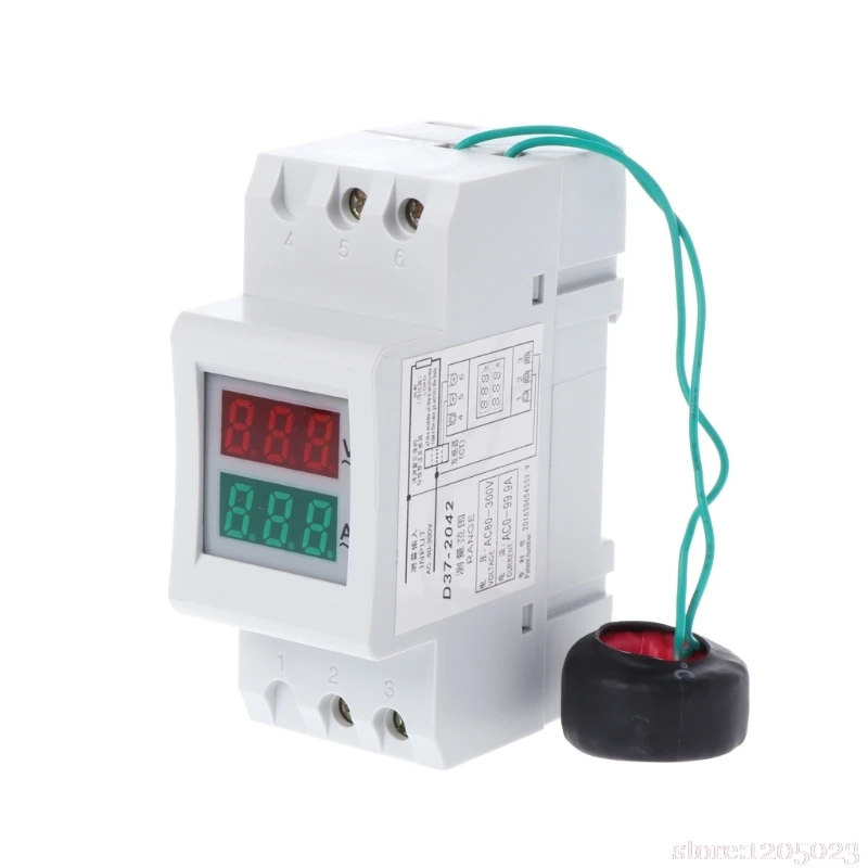 NEW 2P 36mm Din Rail Dual LED Voltage Current Meter Voltmeter Ammeter AC 80-300V 250-450V 0-100A
NEW 2P 36mm Din Rail Dual LED Voltage Current Meter Voltmeter Ammeter AC 80-300V 250-450V 0-100A