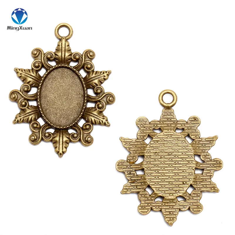 MINGXUAN 10pcs/lot New Antique Bronze Pendant Setting Tray Inner 18x13 mm For cabochon C718
MINGXUAN 10pcs/lot New Antique Bronze Pendant Setting Tray Inner 18x13 mm For cabochon C718