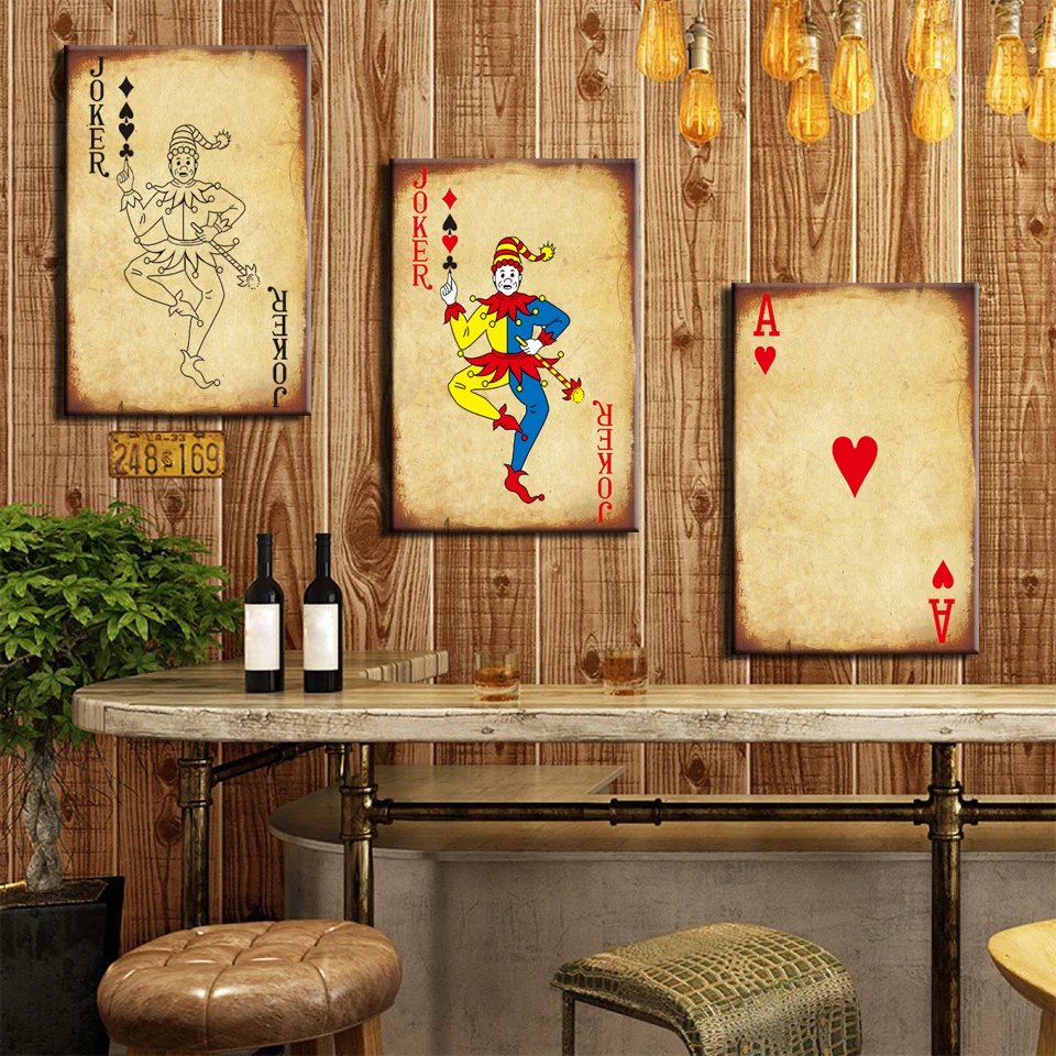 Gambling Poker Cards Canvas Paintings Wall Art Home Decor Poker Pictures HD Prints Club Casino bar restaurant Decoration Posters 
Gambling Poker Cards Canvas Paintings Wall Art Home Decor Poker Pictures HD Prints Club Casino bar restaurant Decoration Posters