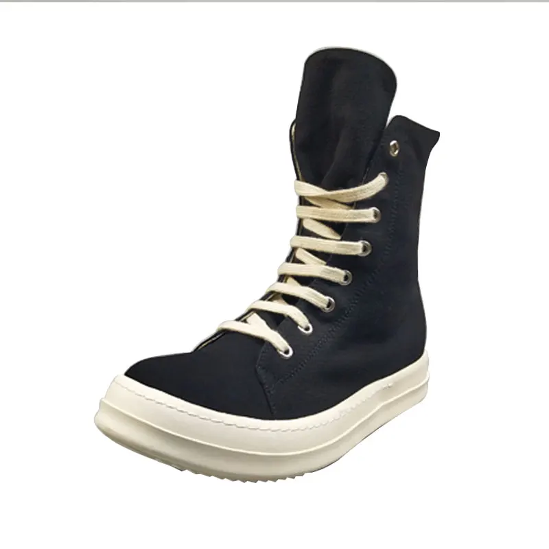 Men Casual Canvas Shoes High Luxury Trainers Lace-Up Zip Spring Male Basic Black Casual Boots Brand Flats Shoes
Men Casual Canvas Shoes High Luxury Trainers Lace-Up Zip Spring Male Basic Black Casual Boots Brand Flats Shoes