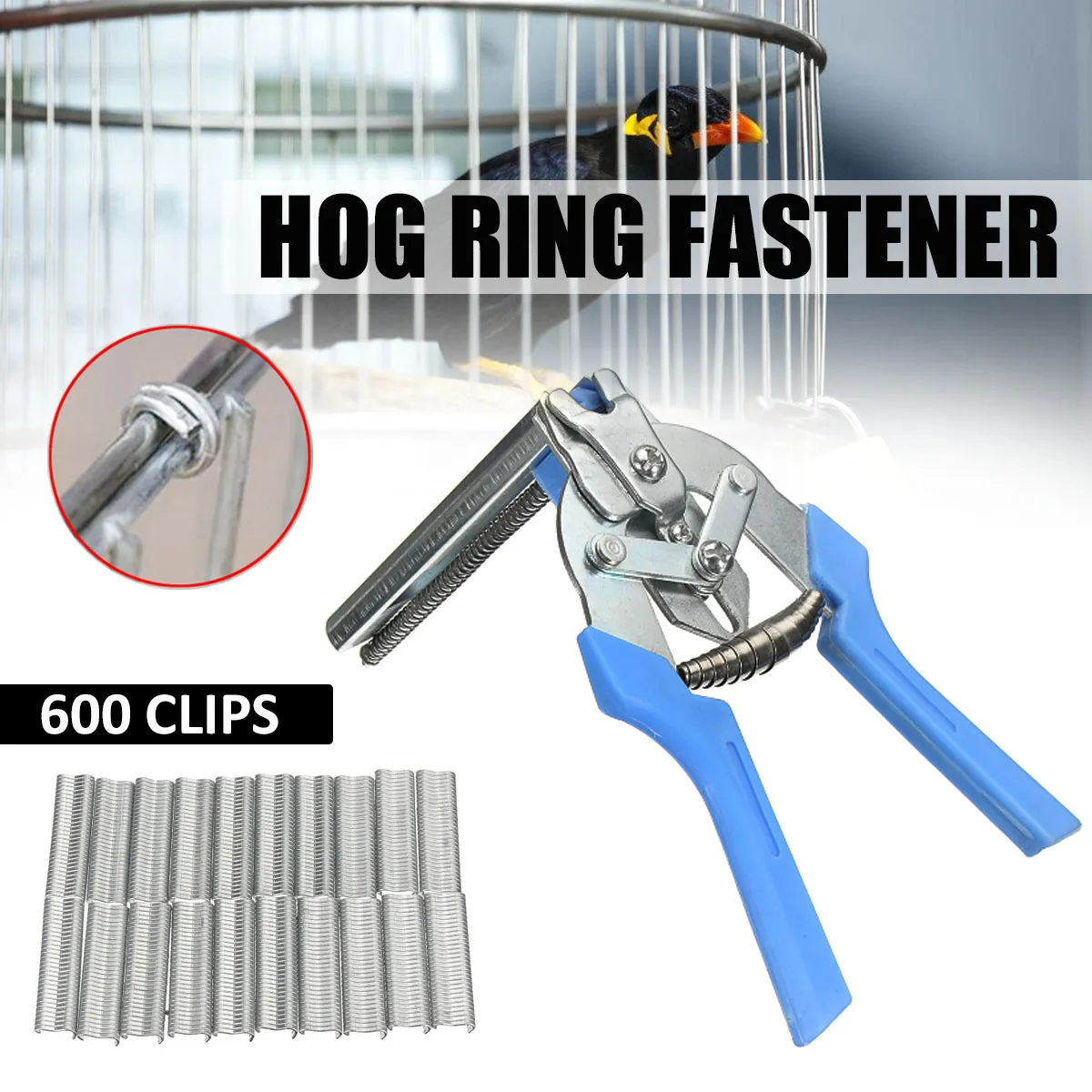Blue Hog Ring Plier Ringer Tool with 600pcs M Clips Poultry Chicken Rabbit Mesh Cage Wire Fencing Repair Hand Tools
Blue Hog Ring Plier Ringer Tool with 600pcs M Clips Poultry Chicken Rabbit Mesh Cage Wire Fencing Repair Hand Tools
