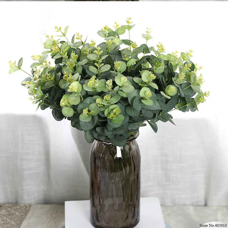 16 Heads Eucalyptus bouquet tree branches silk Artificial leaves home decoration DIY Flower arrangment plant Faux foliage wreath
16 Heads Eucalyptus bouquet tree branches silk Artificial leaves home decoration DIY Flower arrangment plant Faux foliage wreath
