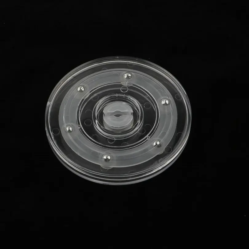 Manual Acrylic Display Stand Rack Swivel Plate Lazy Susan Turntable Transparent Base_0004
