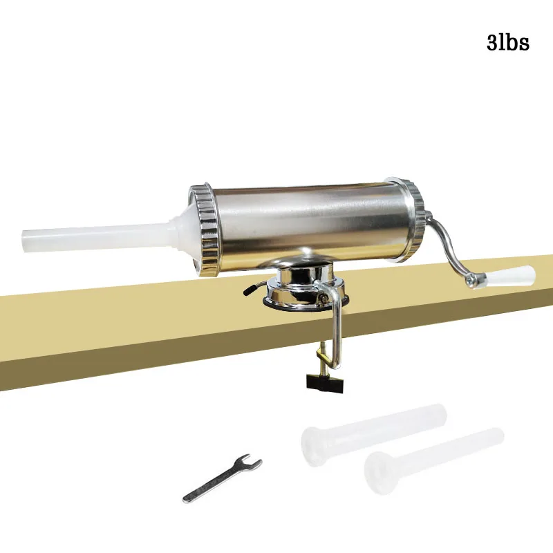3lbs Manual Sausage Meat Stuffer Stainless Steel Hand Operated Vertical Sausage Filling Machine Meat Processor Sausage Stuffer
3lbs Manual Sausage Meat Stuffer Stainless Steel Hand Operated Vertical Sausage Filling Machine Meat Processor Sausage Stuffer