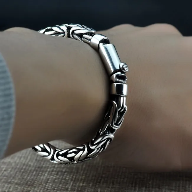Feamle Thai Ethnic S625 pure sterling silver bracelet Simple personality bracelet couple Chinese Luck Bracelet Fine Jewelry
Feamle Thai Ethnic S625 pure sterling silver bracelet Simple personality bracelet couple Chinese Luck Bracelet Fine Jewelry