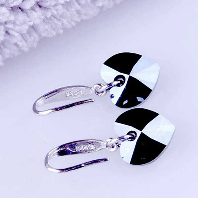 2019 Austria Crystal Silver Plated Earrings Blue Heart of Ocean Shaped Earring for Birthday Gift for Women pendientes mujer moda HTB1sHi4QpXXXXbVapXXq6xXFXXXh - 2019 Austria Crystal Silver Plated Earrings Blue Heart of Ocean Shaped Earring for Birthday Gift for Women pendientes mujer moda