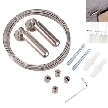 New 5m Long Stainless Steel Clothesline Curtain Tension Rope And Pincer Clips Net + Locking Buckle Set
New 5m Long Stainless Steel Clothesline Curtain Tension Rope And Pincer Clips Net + Locking Buckle Set