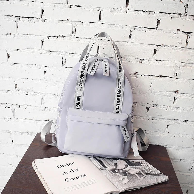 Menghuo Large Capacity Backpack Women Preppy School Bags For Teenagers Female Nylon Travel Bags Girls Bowknot Backpack Mochilas (52)