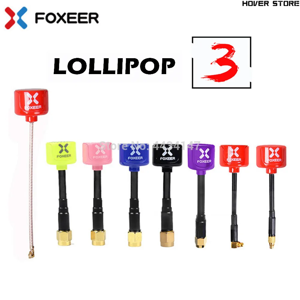 1/2 шт. Foxeer леденец на палочке 3 V3 антенна 5 8G 2.3Dbi TX RX RHCP FPV SMA RPSMA UFL прямые/угол MMCX 7 2g