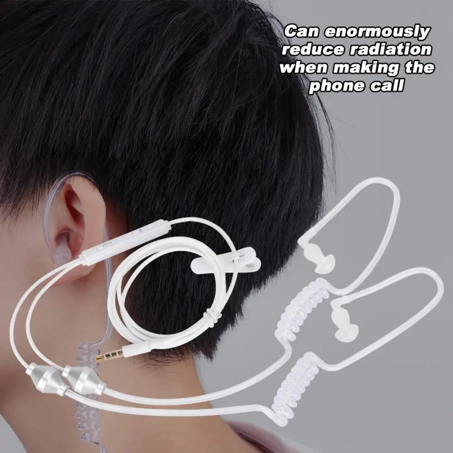3.5mm Mobile Phone Double Spiral Earphone Anti-Radiation Air Acoustic Tube Earphone Built-in microphone
3.5mm Mobile Phone Double Spiral Earphone Anti-Radiation Air Acoustic Tube Earphone Built-in microphone