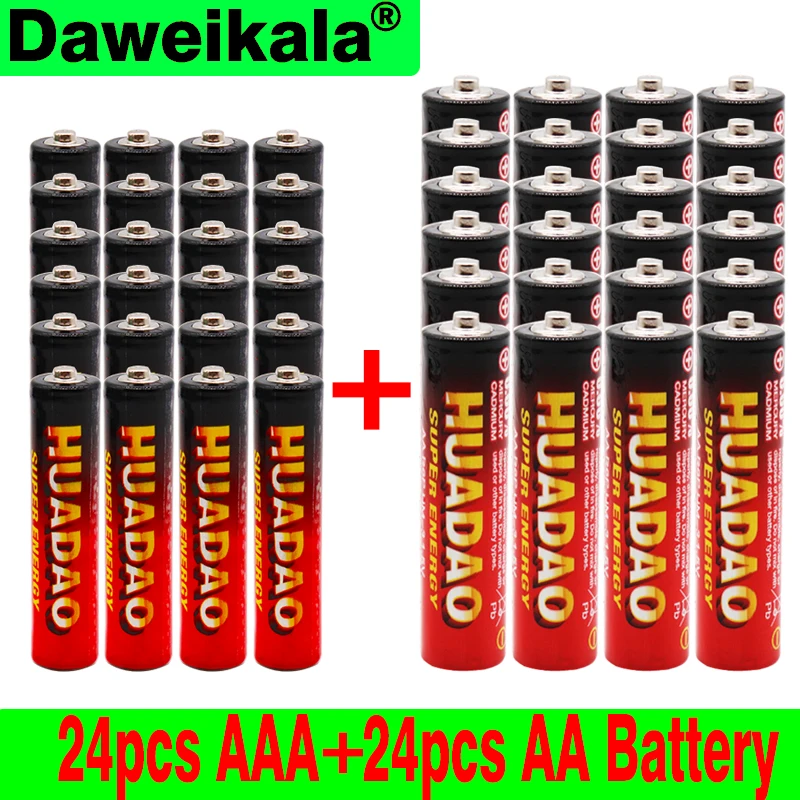 24 pcs Zinc manganese Dry Battery 1.5v AA battery + AAA Batterias for camera,calculator, alarm clock, mouse ,remote control etc
24 pcs Zinc manganese Dry Battery 1.5v AA battery + AAA Batterias for camera,calculator, alarm clock, mouse ,remote control etc