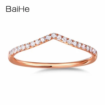 BAIHE Solid 14K Rose Gold 0.13CT H/SI Round Natural Diamonds Ring For Women кольца Casual/Sporty V Ring кольцо
BAIHE Solid 14K Rose Gold 0.13CT H/SI Round Natural Diamonds Ring For Women кольца Casual/Sporty V Ring кольцо