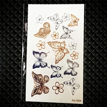 Hot Fashion Henna Butterfly Gold Metallic Temporary Tattoo Kids GA24 Christmas Gifts Tattoo Taty Tatouage Women Arm Neck Tattoos
Hot Fashion Henna Butterfly Gold Metallic Temporary Tattoo Kids GA24 Christmas Gifts Tattoo Taty Tatouage Women Arm Neck Tattoos