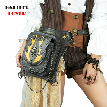 Steampunk Men Women Punk Waist Bags Vintage Rock Messenger Bag Fashion PU Leather Black Travel Shoulder Bags Unisex Fanny Packs
Steampunk Men Women Punk Waist Bags Vintage Rock Messenger Bag Fashion PU Leather Black Travel Shoulder Bags Unisex Fanny Packs