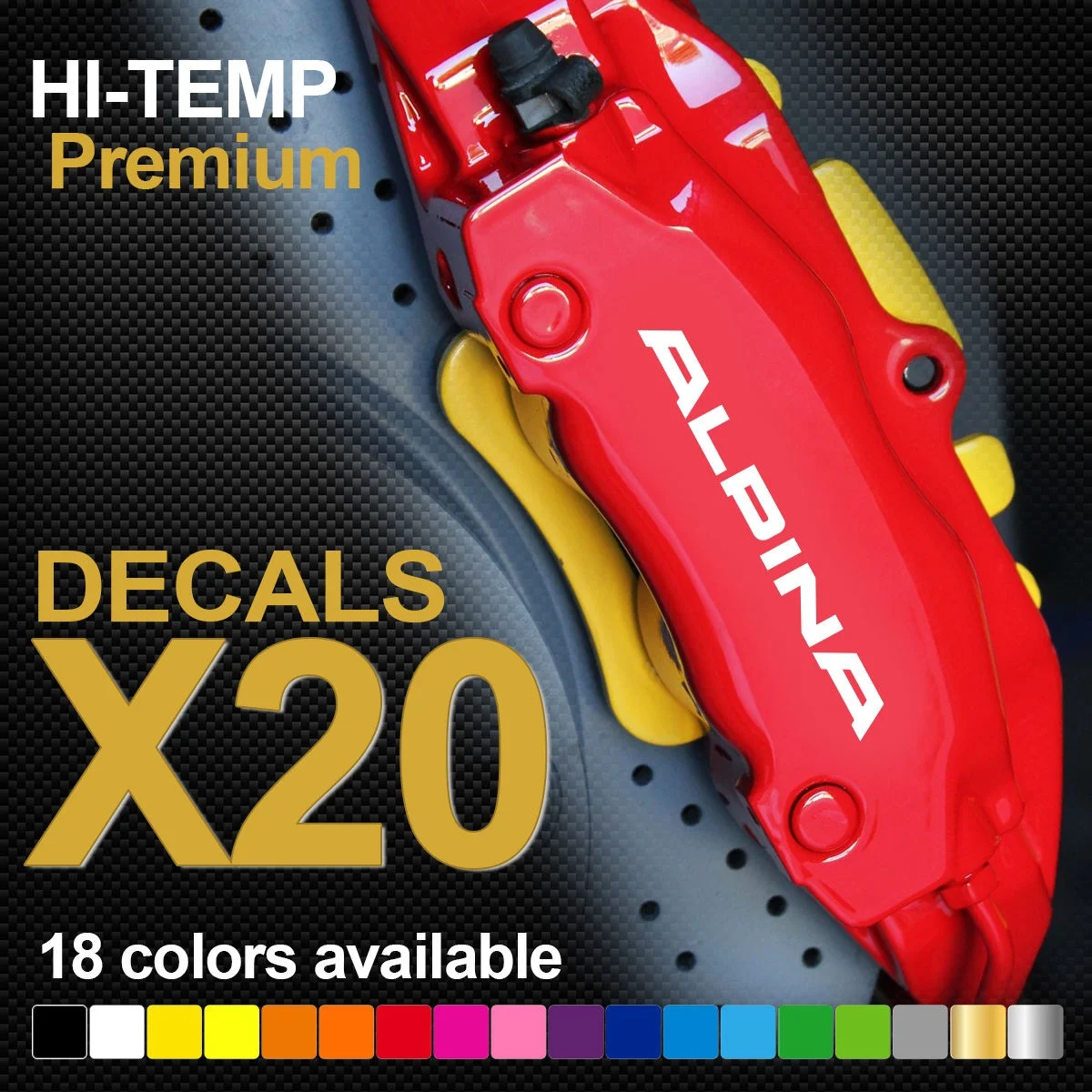 For 20XALPINA HI-TEMP PREMIUM BRAKE CALIPER DECALS STICKERS CAST VINYL Car Styling
For 20XALPINA HI-TEMP PREMIUM BRAKE CALIPER DECALS STICKERS CAST VINYL Car Styling