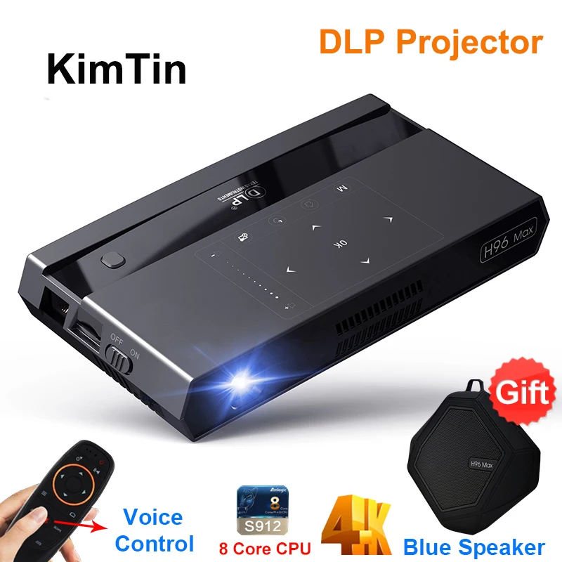 Декодер каналов кабельного телевидения H96 Max Mini DLP проектор Full HD 4K WI FI 5G Android 6 0