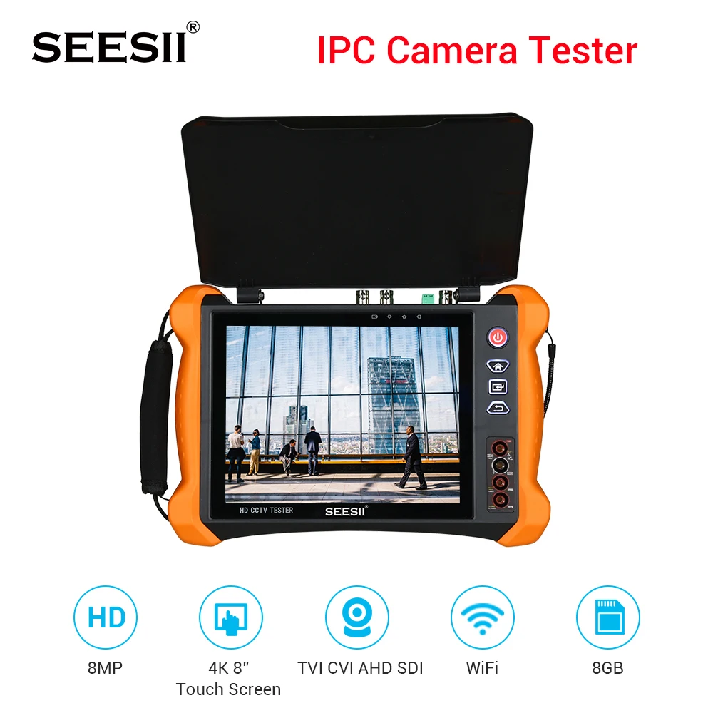 8 "сенсорный экран CCTV тестер Гб IP/CVBS/TVI/CVI/AHD/SDI/EX SDI 4 к камера монитор Wifi