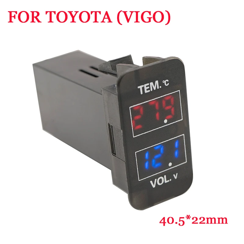 12V Electronic LED Digital Temperature and Voltage Display Car Auto Voltage Meters for TOYOTA VIGO Old Toyota Modification
12V Electronic LED Digital Temperature and Voltage Display Car Auto Voltage Meters for TOYOTA VIGO Old Toyota Modification