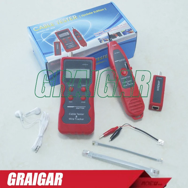 Multi-Function LCD Display Lan Cable Tester NF-838 Network Cable Tester USB BNC RJ11 RJ45 Wire Tracer Cable Fault
Multi-Function LCD Display Lan Cable Tester NF-838 Network Cable Tester USB BNC RJ11 RJ45 Wire Tracer Cable Fault