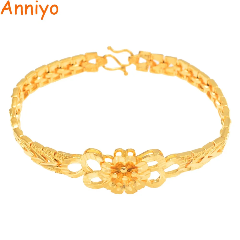 Anniyo Width 6MM,Flower Bracelet for Women Girls Gold Color Jewelry Plant Trendy Hand Chain for Girl #000209
Anniyo Width 6MM,Flower Bracelet for Women Girls Gold Color Jewelry Plant Trendy Hand Chain for Girl #000209