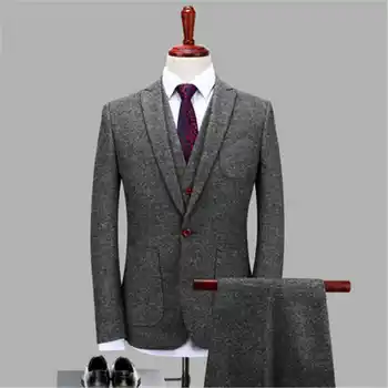 Custom Mens Suits Latest Retro Gentleman Style Business Dress Tailor Wedding Suit Trim Blazer Groom Suits (Jacket+Pants+Vest)
Custom Mens Suits Latest Retro Gentleman Style Business Dress Tailor Wedding Suit Trim Blazer Groom Suits (Jacket+Pants+Vest)