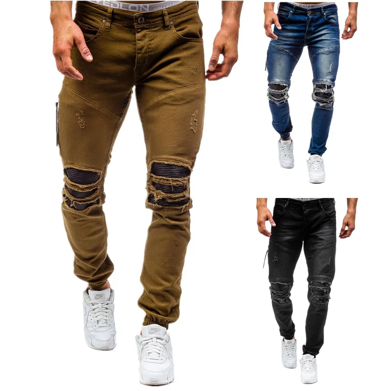 2019 New Men's Spring Ripped Jeans Fashion Plus Size Male Biker Skinny Slim Joggers Streetwear Pants Jeans homme A035
2019 New Men's Spring Ripped Jeans Fashion Plus Size Male Biker Skinny Slim Joggers Streetwear Pants Jeans homme A035