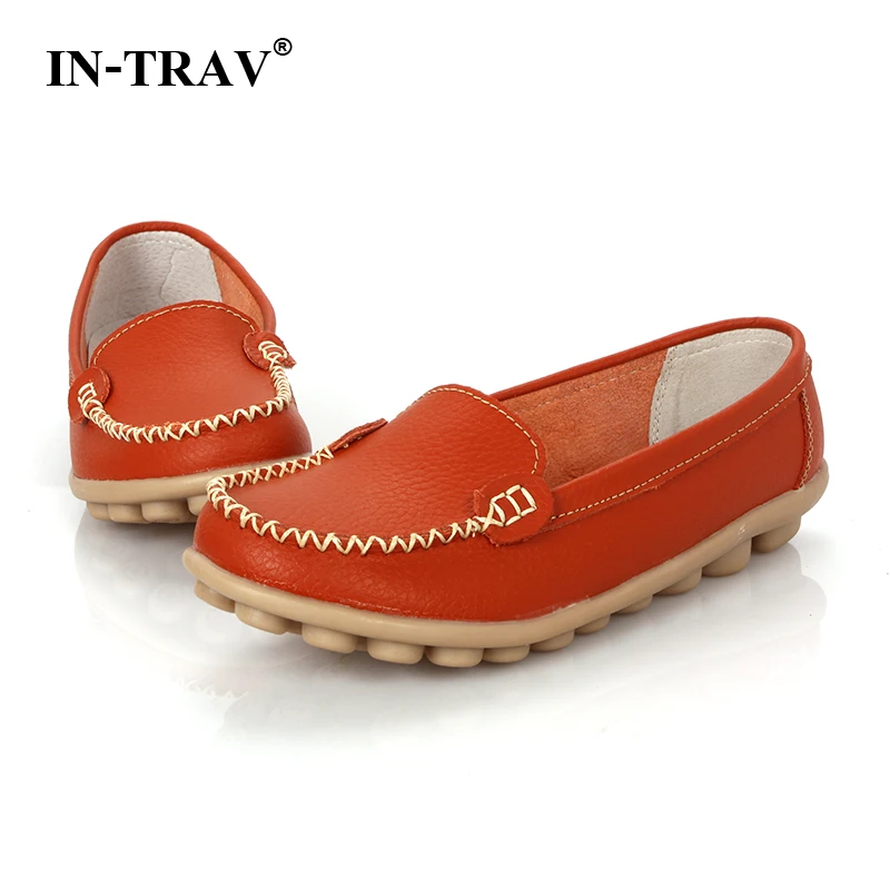 Image Women genuine Leather Shoes Slip on Ballet women Flats Comfort shoes woman moccasins sapatilhas femininos FL011