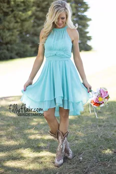 Blue Ruched Chiffon Short Rustic Bridesmaid Dresses High Neck Knee Length A-line Summer Wedding Party Dresses
Blue Ruched Chiffon Short Rustic Bridesmaid Dresses High Neck Knee Length A-line Summer Wedding Party Dresses
