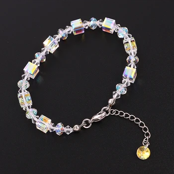 Fashion Beads Chain Bracelet Bangle Crystals From Swarovski Silver Color Bracelet Charm Hand Jewelry For Women Wedding Gifts
Fashion Beads Chain Bracelet Bangle Crystals From Swarovski Silver Color Bracelet Charm Hand Jewelry For Women Wedding Gifts