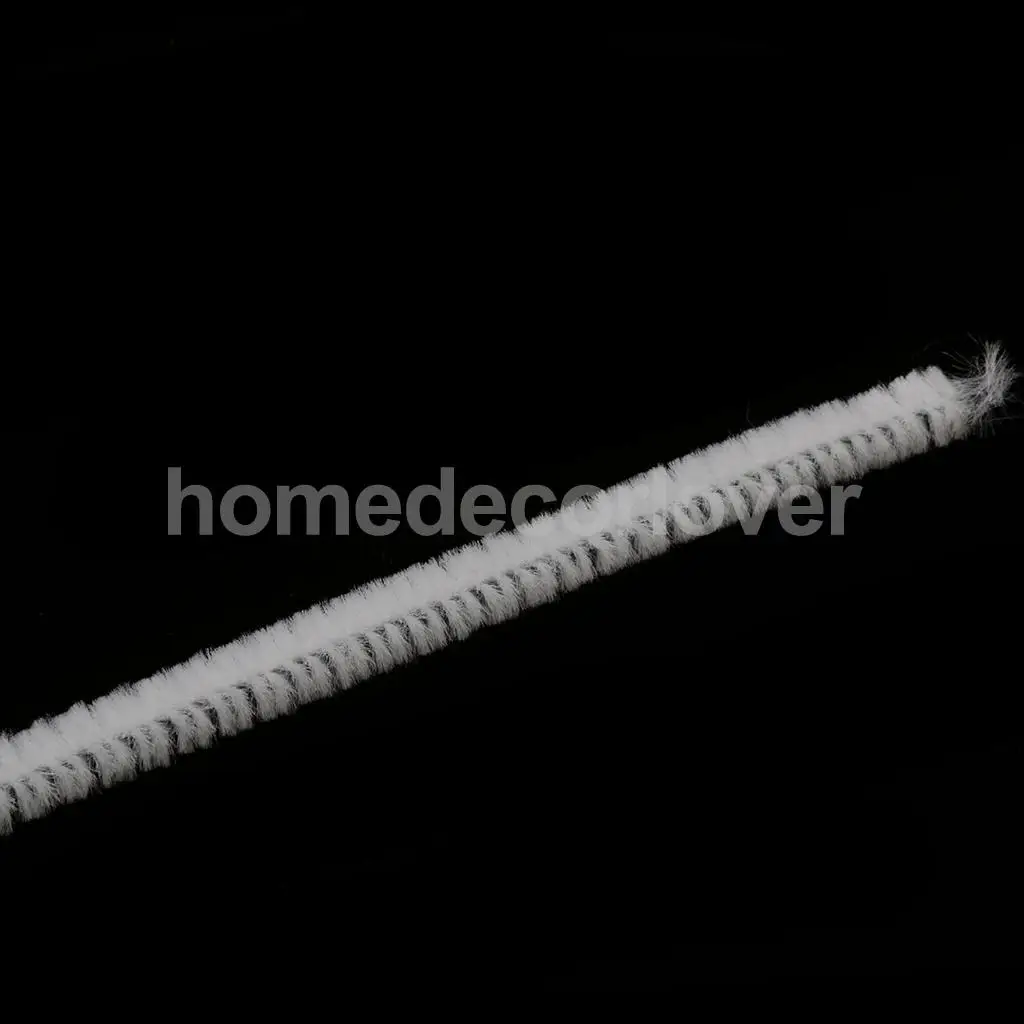 100 Pieces Chenille Stems Pipe Cleaners Kids Craft Twist Rods White & Black