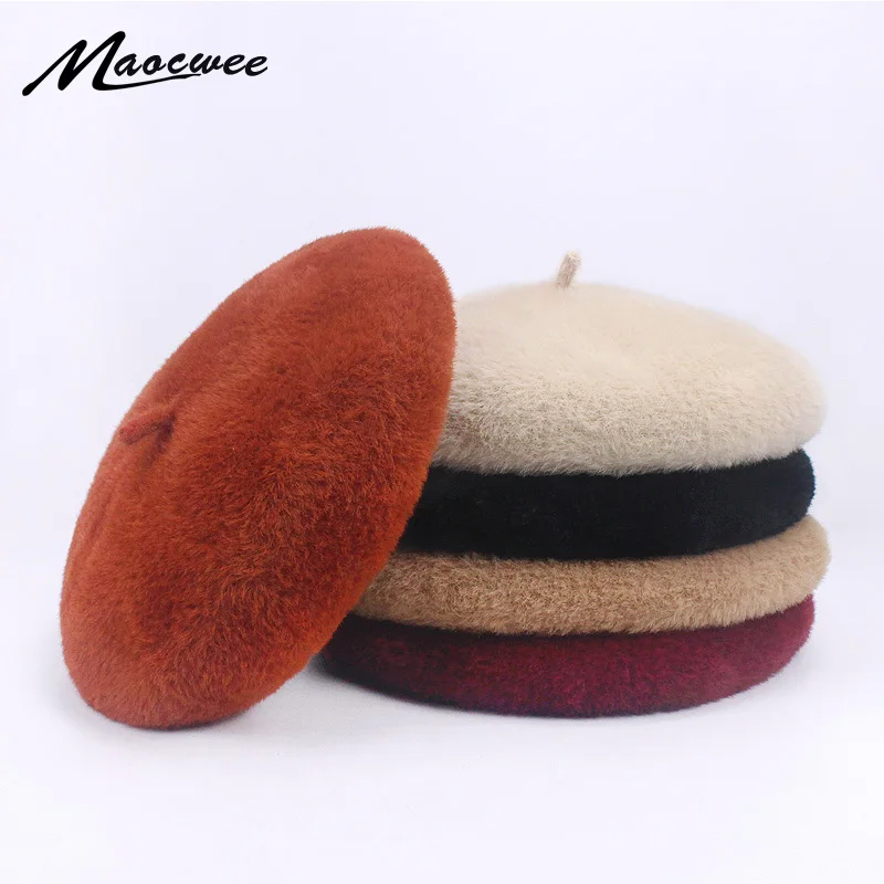 Lady Solid Color Black Mink Cashmere Beret Spring Autumn Women Flat Cap Knit Wool Crochet Girls Fashion British Style Hat Cap
Lady Solid Color Black Mink Cashmere Beret Spring Autumn Women Flat Cap Knit Wool Crochet Girls Fashion British Style Hat Cap