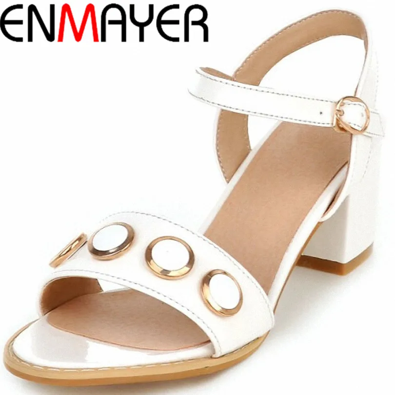 ENMAYER New Women High-heel Sandals Shoes Sexy Punk Gladiator Shoes Women Fashion Platform Sandals Shoes Women Large Size 34-43