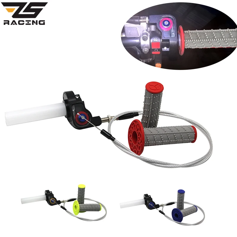ZS Racing 7/8" 22mm Motorcycle Throttle Grip Quick Twist Gas Throttle Settle With Throttle Cable Fit On Scooter ATV UTV
ZS Racing 7/8" 22mm Motorcycle Throttle Grip Quick Twist Gas Throttle Settle With Throttle Cable Fit On Scooter ATV UTV