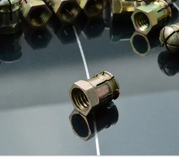 Furniture 3 in 1 connector alloy steel nuts,M6 screw nuts expanding nut,board wall anchor BOARD FURNITURE fastener
Furniture 3 in 1 connector alloy steel nuts,M6 screw nuts expanding nut,board wall anchor BOARD FURNITURE fastener