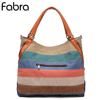 Fabra Woman Striped Messenger Bags Plaid Handbags Multi-Color Canvas Big Patchwork Casual Tote Shopping Shoulder Bag
Fabra Woman Striped Messenger Bags Plaid Handbags Multi-Color Canvas Big Patchwork Casual Tote Shopping Shoulder Bag