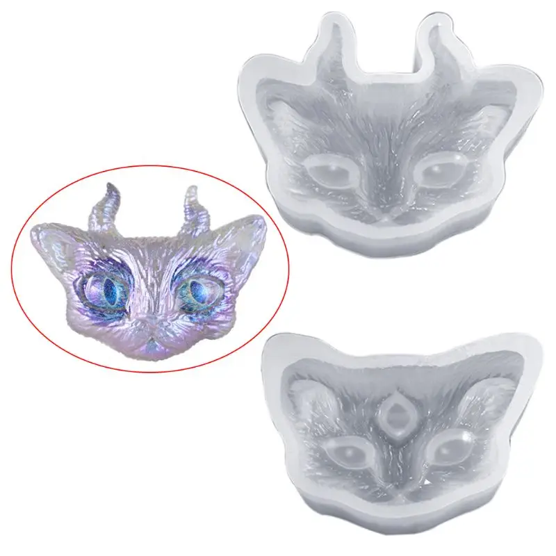 Crystal Epoxy Mould DIY Jewelry Three-eyed With Angle Cat Head half-Stereo Bright Mirror Silicone Mold
Crystal Epoxy Mould DIY Jewelry Three-eyed With Angle Cat Head half-Stereo Bright Mirror Silicone Mold